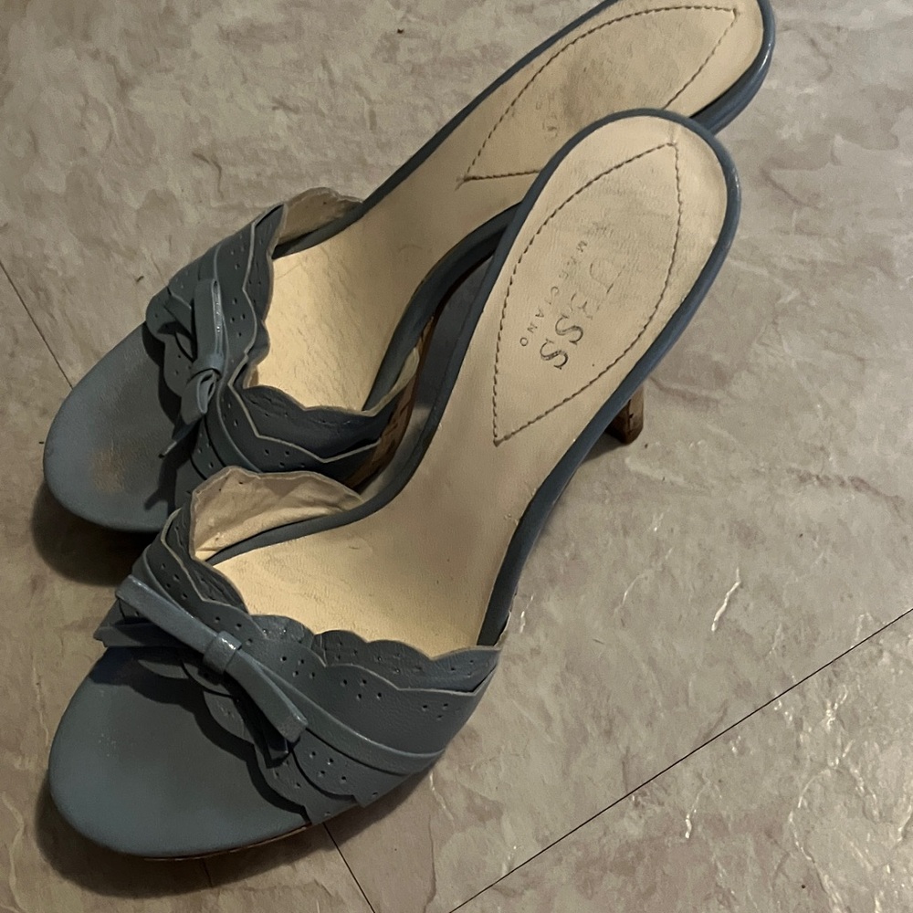 Guess Women's Gray Open-Toe Heels